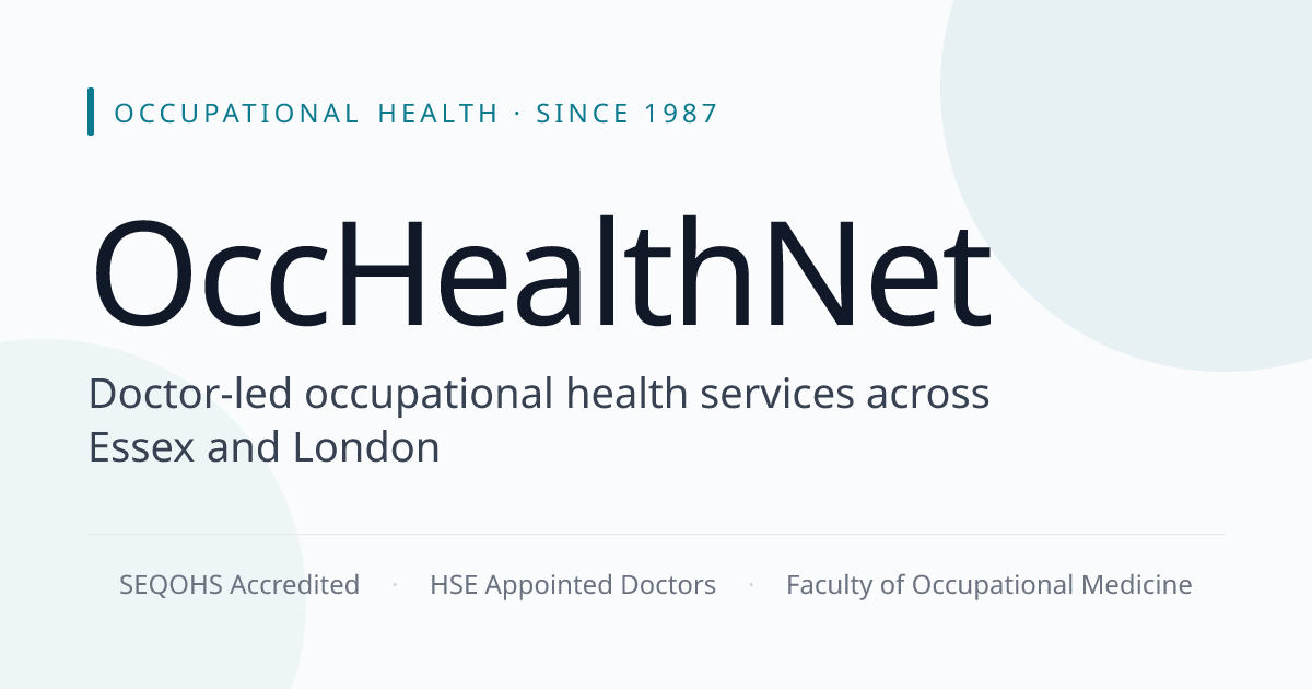 Occupational Health Services | OccHealthNet
